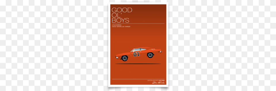 Dodge Charger 39general Lee39 From The Dukes Of Hazzard Charger General Lee Poster, Advertisement, Vehicle, Transportation, Tire Png Image
