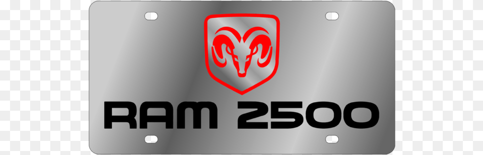 Dodge Ram 2500 Black Lettering Mirror Stainless Steel Dodge Ram, License Plate, Transportation, Vehicle, Logo Png
