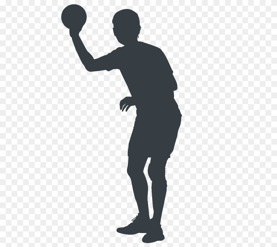 Dodgeball, Silhouette, Adult, Person, Man Free Png Download