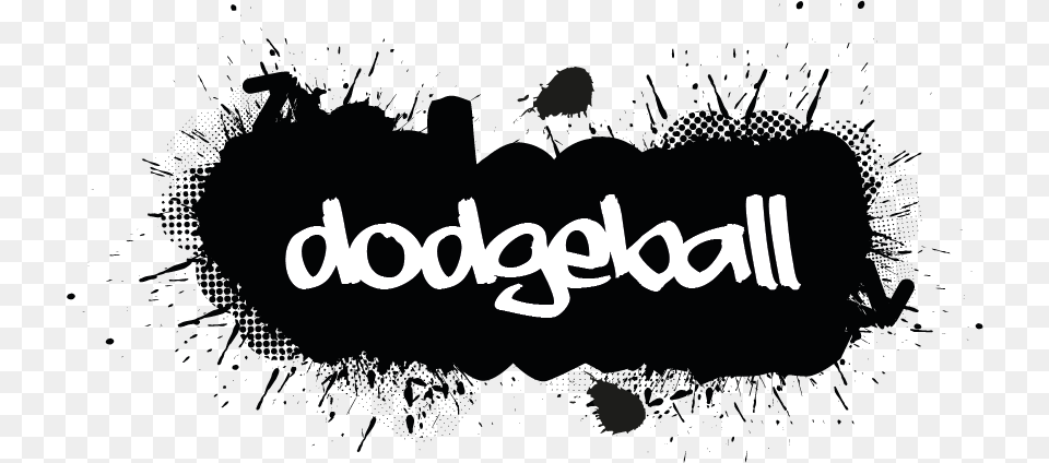 Dodgeball Black And White, Logo, Baby, Person, Stencil Png Image