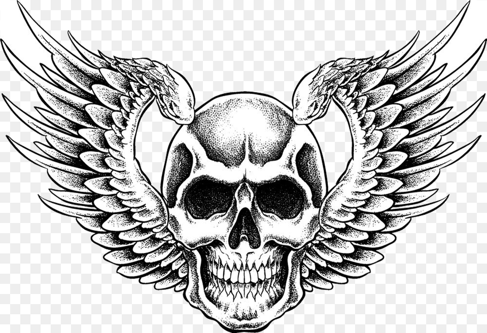 Dodgers Drawing Sugar Skull Clipart Skull With Wings Vector, Emblem, Symbol, Plant, Face Free Transparent Png