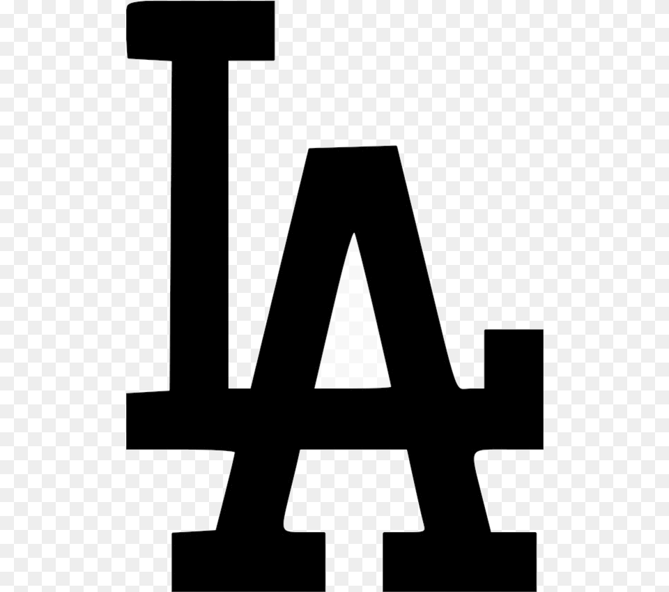 Dodgers La Logo File Size Los Angeles Black Free Transparent Los Angeles Dodgers Logo Black, Triangle, Symbol Png Image