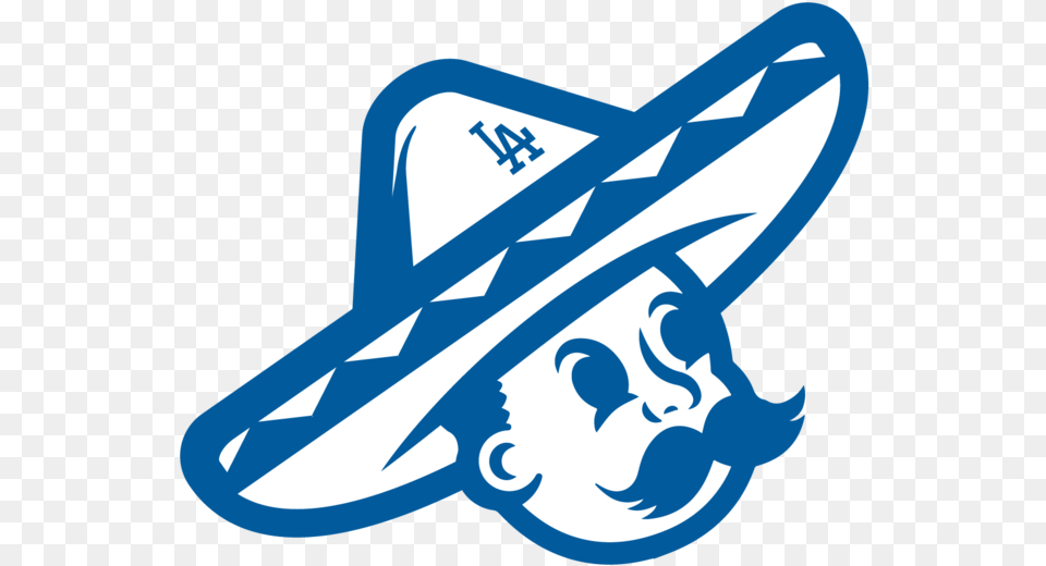 Dodgers Mexican Heritage Secondary Logo Positive Version Dodgers Logo, Clothing, Hat, Sombrero Png