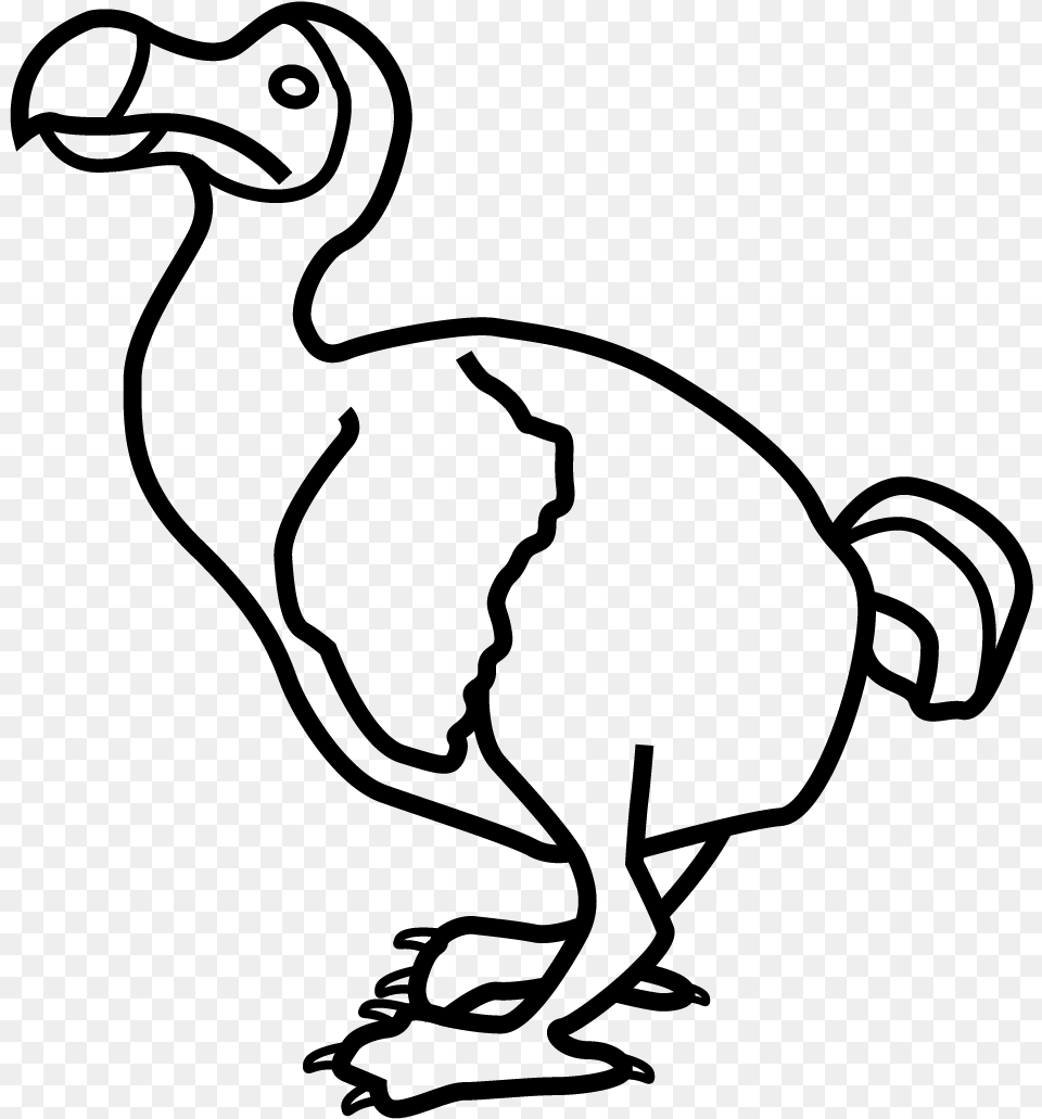 Dodo Clipart Black And White, Gray Free Png Download