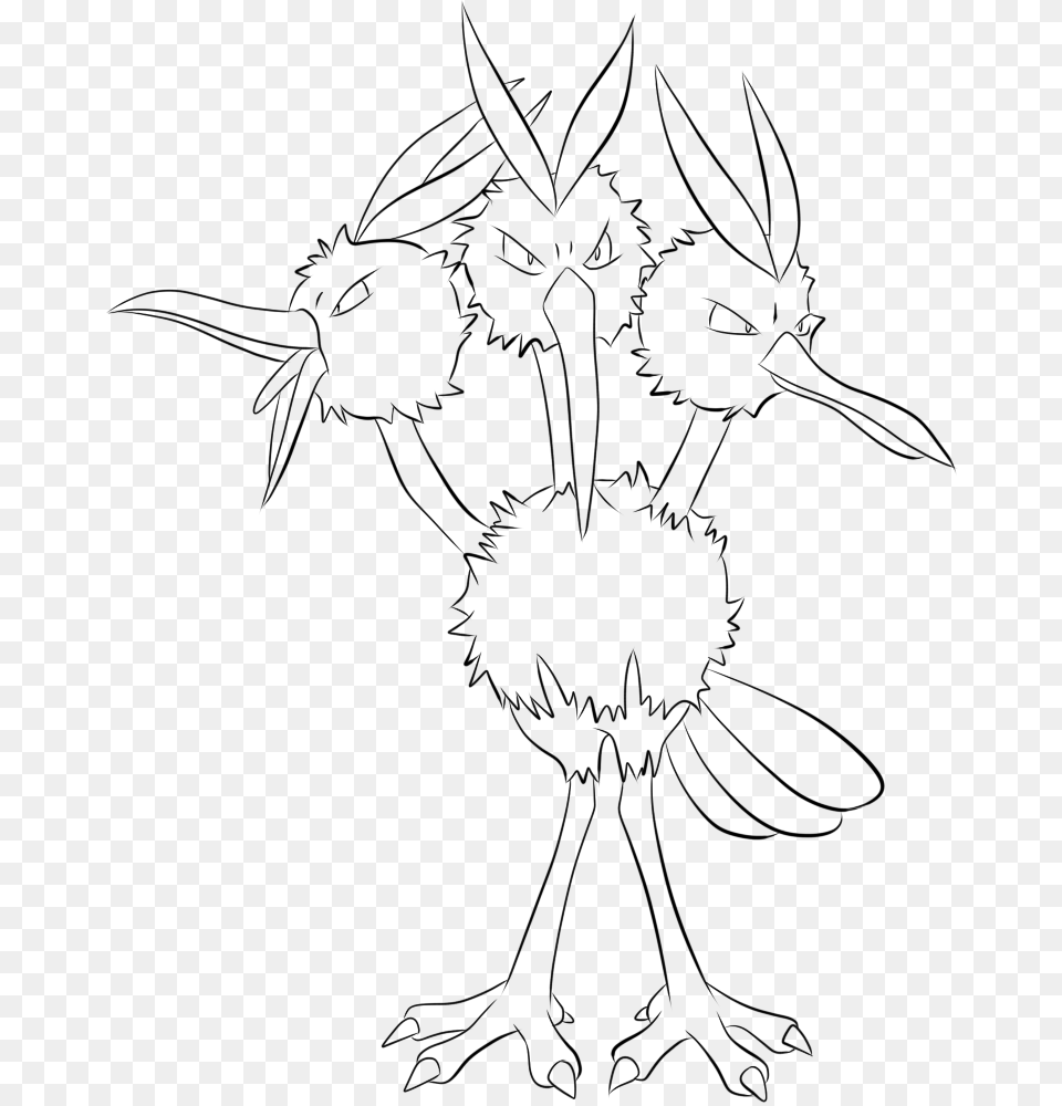 Dodrio Lineart Doduo Lineart, Art, Baby, Person, Drawing Free Png