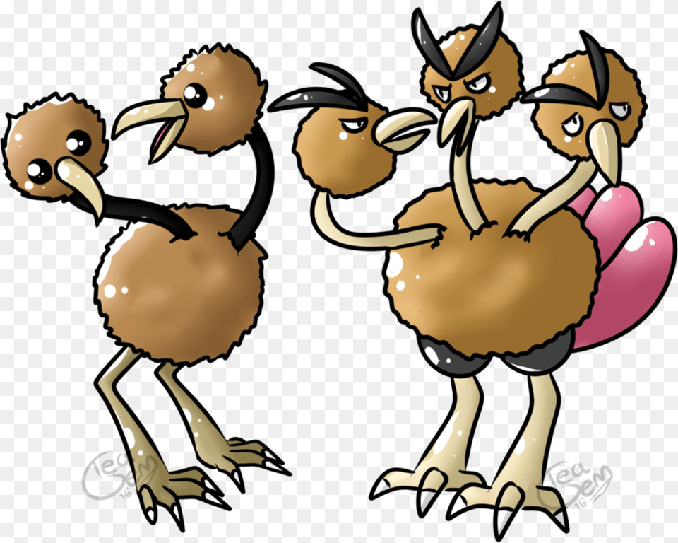 Doduo Shiny Pokmon, Animal, Beak, Bird, Baby Free Transparent Png