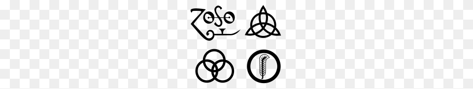 Does Anyone Have Any Additional Info On The Led Zeppelin Symbols, Gray Free Png