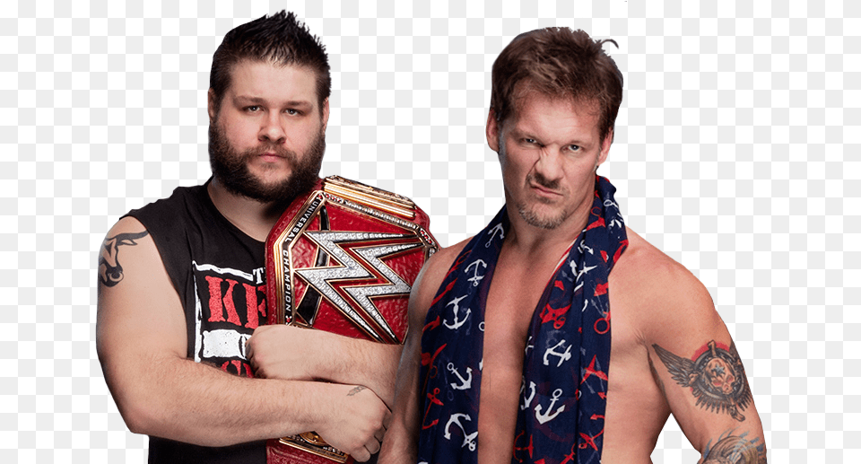 Does Chris Jericho Respond Wwe Chris Jericho And Kevin Owens, Tattoo, Skin, Person, Vest Png Image