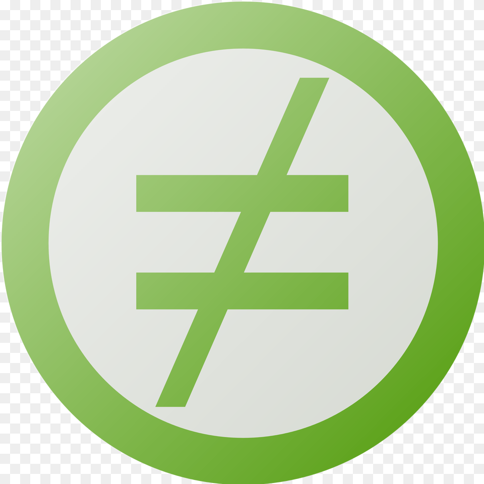 Does Not Equal Sign Transparent Not Equal Sign, Symbol, Cross, Disk Png Image