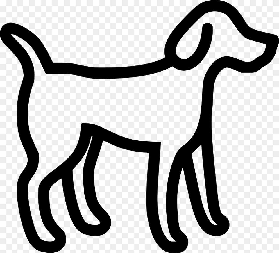 Dog, Stencil, Smoke Pipe, Animal, Canine Free Png Download