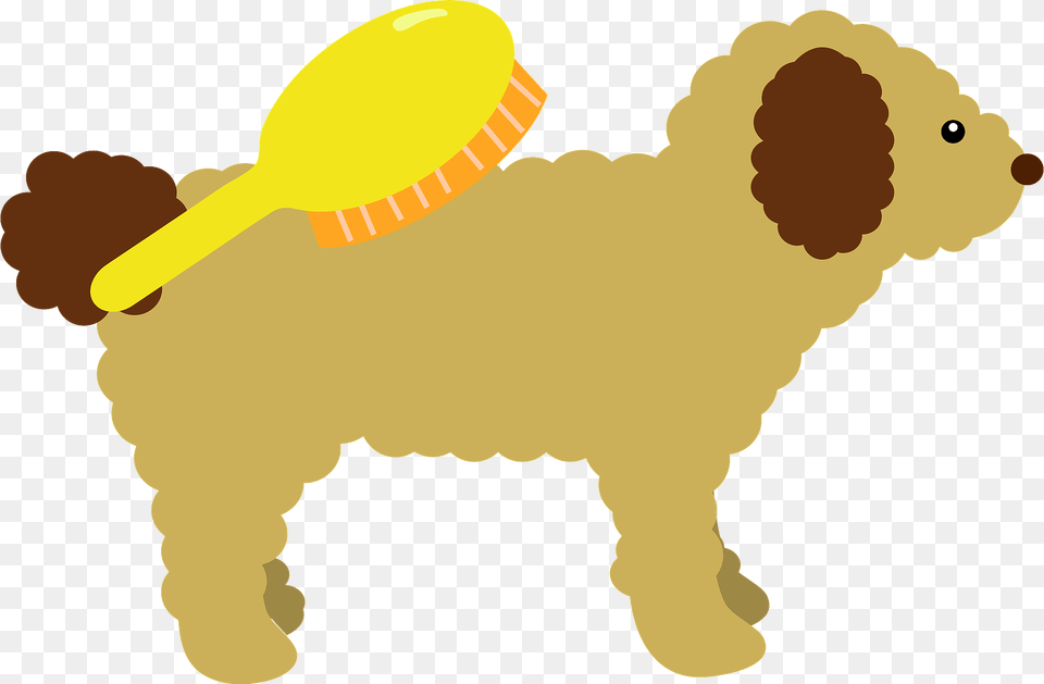 Dog And Brush Clipart, Device, Tool, Baby, Person Png Image