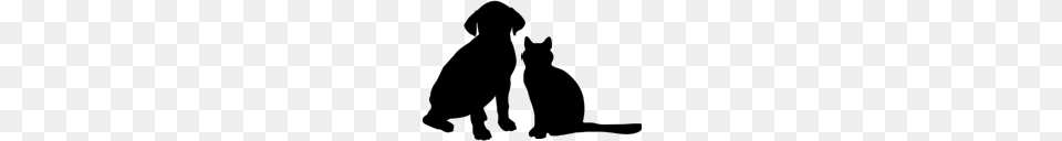 Dog And Cat Silhouette, Animal, Bear, Mammal, Wildlife Free Transparent Png