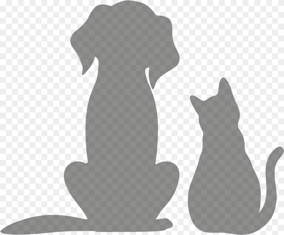 Dog And Cat Silhouette Hale Pet Doors Of Arizona Dog And Cat Silhouette, Person, Animal, Mammal Free Png