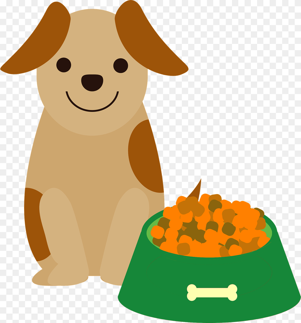 Dog And Dog Food Dish Clipart, Lunch, Meal, Indoors, Winter Png Image