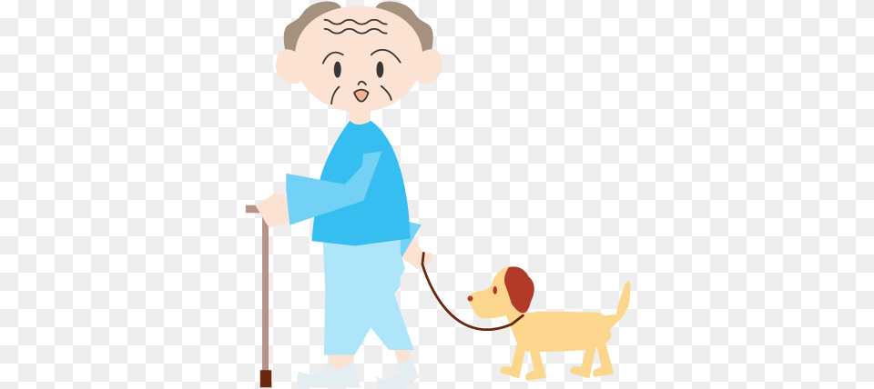 Dog And Grandpa Cartoon, Baby, Person, Face, Head Free Png