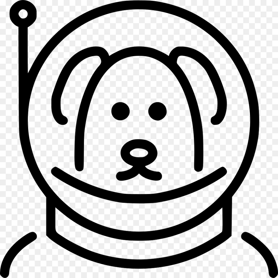 Dog Astronaut Svg Icon Icono Astronauta, Stencil, Ammunition, Grenade, Weapon Free Png Download