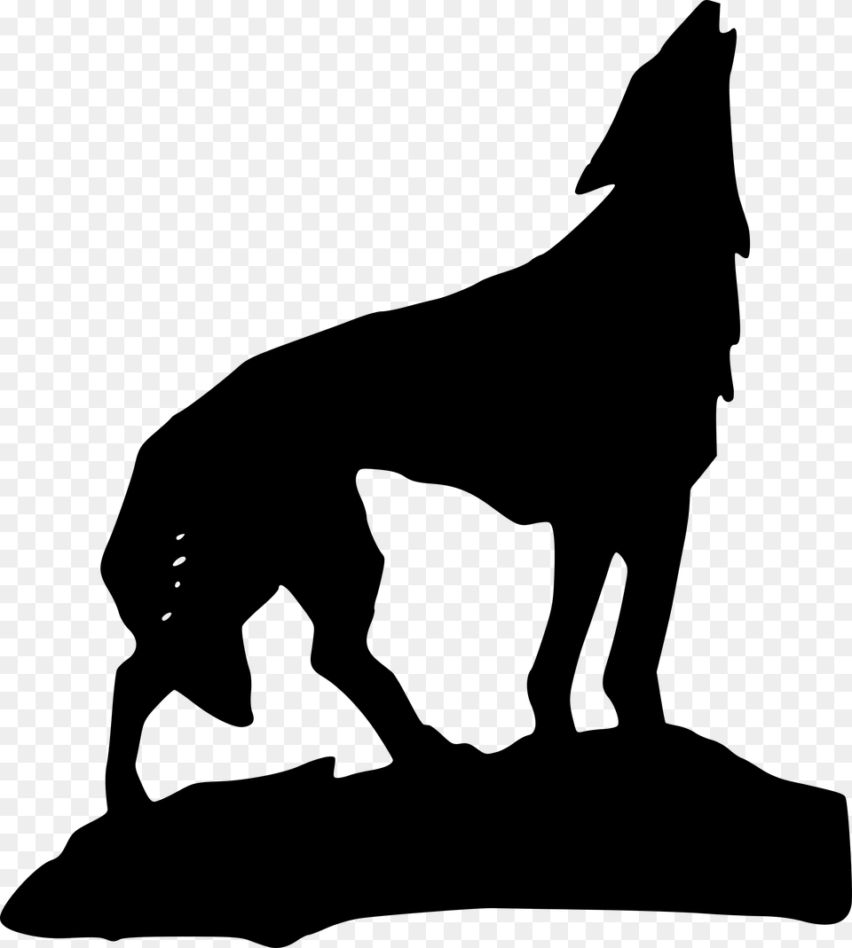 Dog Aullido Howl Clip Art, Gray Free Transparent Png