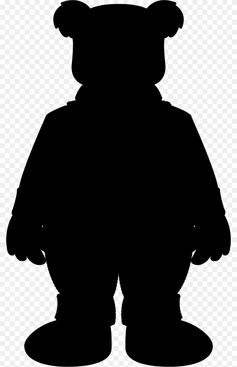 Dog Bear Male Clip Art Character Silhouette, Gray Png Image