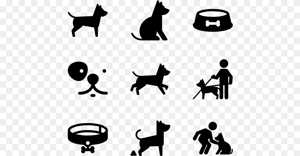 Dog Breedclip Artcanidaedogline Figure Dog Pictogram, Gray Png