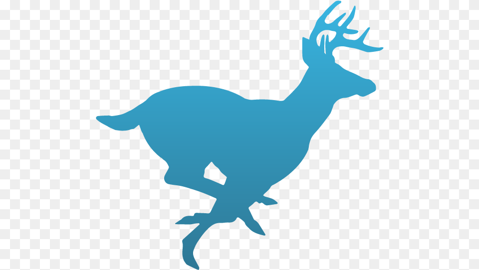 Dog Chasing Deer Silhouette Clipart Download Running Buck Deer Silhouette, Animal, Mammal, Wildlife, Elk Free Transparent Png