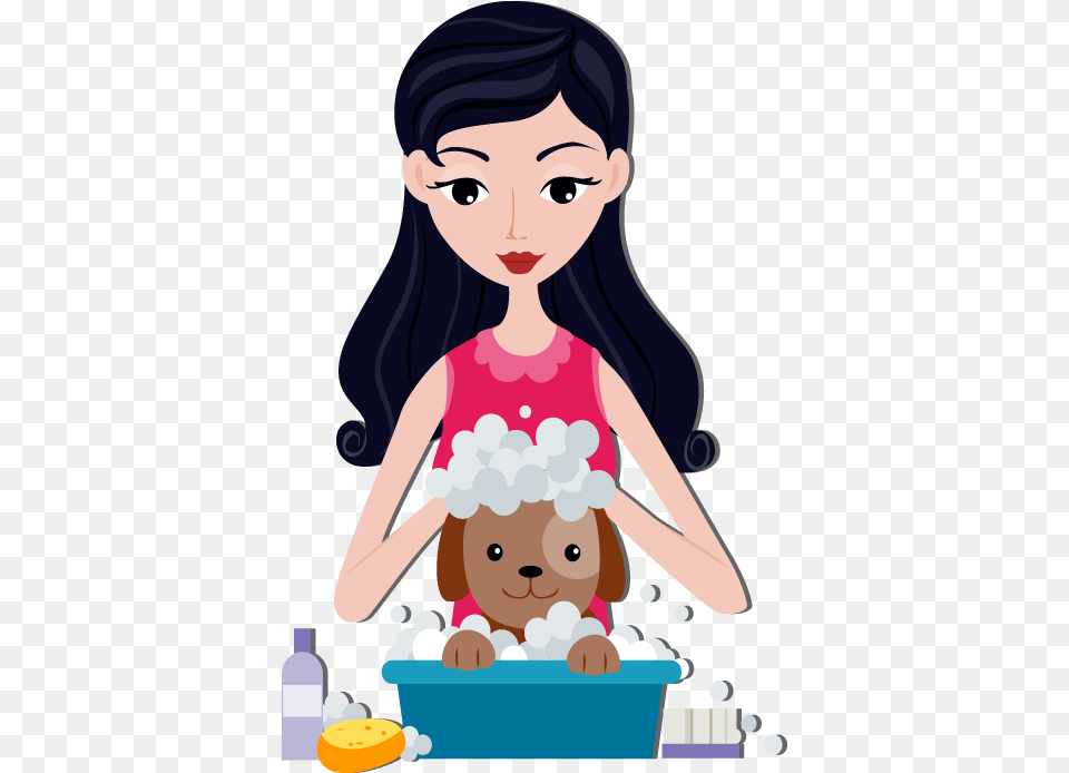 Dog Clipart Bathtub The Caring For Animals Clipart, Face, Head, Person, Photography Free Png Download