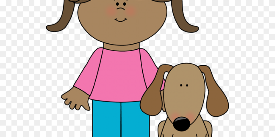 Dog Clipart Girl, Baby, Person Free Png Download