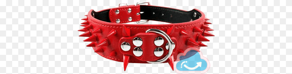 Dog Collar Tgo Spikey Spiked Faux Leather Dog Collar Red With, Accessories, Belt Free Transparent Png