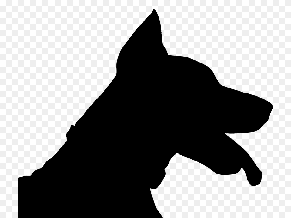 Dog Doberman Silhouette Black Siluet Anjing, Gray Png