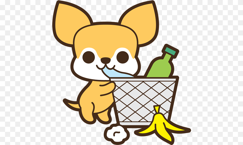 Dog Eating Trash Dog, Produce, Banana, Plant, Food Free Png Download