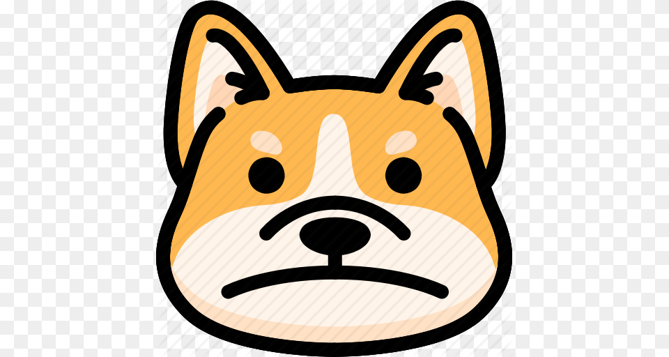 Dog Emoji Emotion Expression Face Feeling Sad Icon, Snout, Animal, Pet Free Png