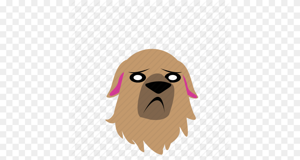 Dog Emoji Graphic Sad Sticker Icon, Head, Person, Face, Mammal Free Png