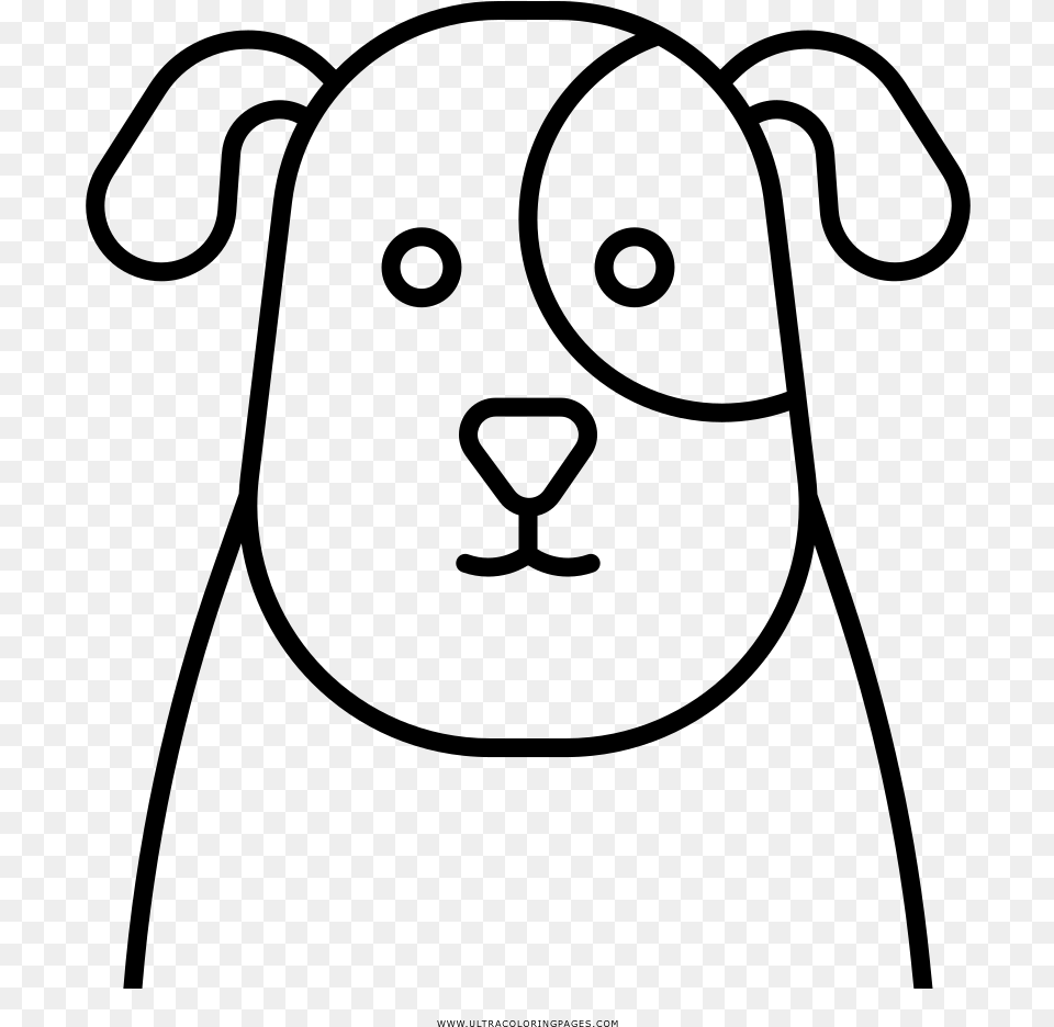 Dog Face Coloring, Gray Free Transparent Png