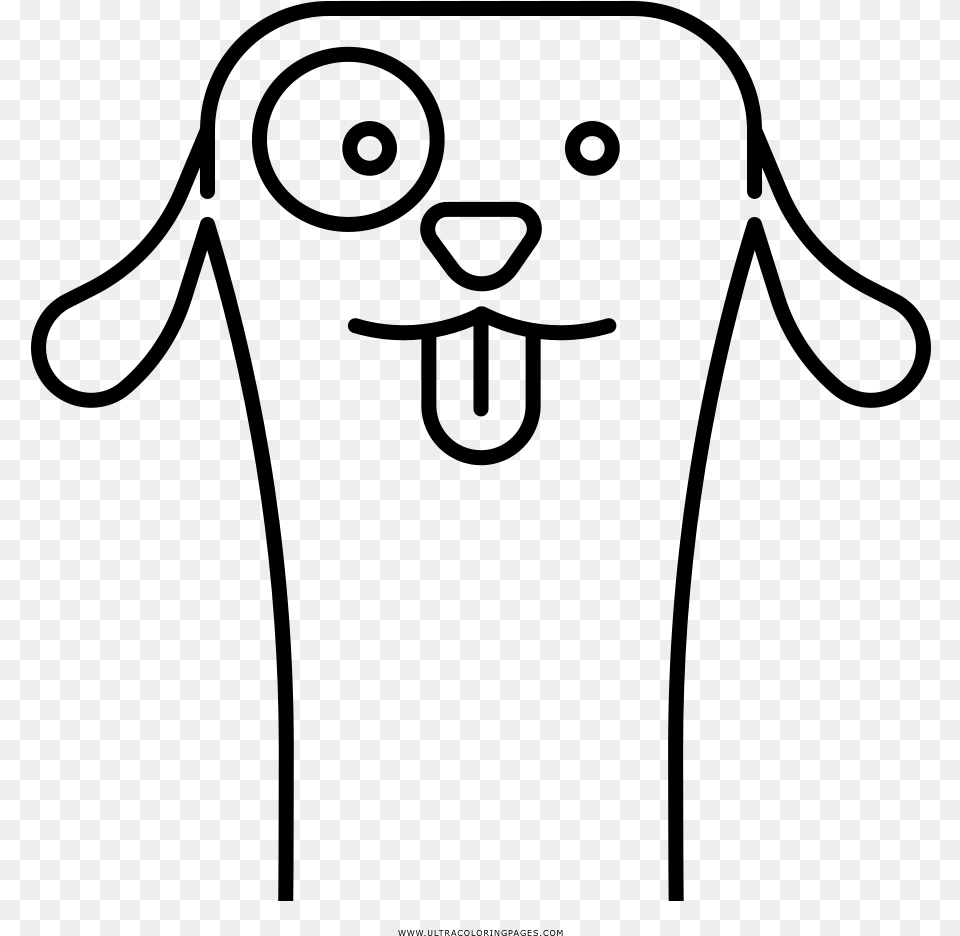 Dog Face Coloring, Gray Free Png Download