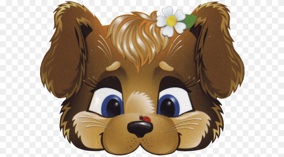Dog Face Mask Template Animated Dog Mask, Plush, Toy Free Png Download