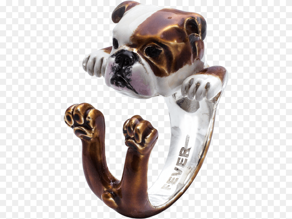 Dog Fever Enamel Hug English Bulldog Ring, Electronics, Hardware, Animal, Canine Png Image