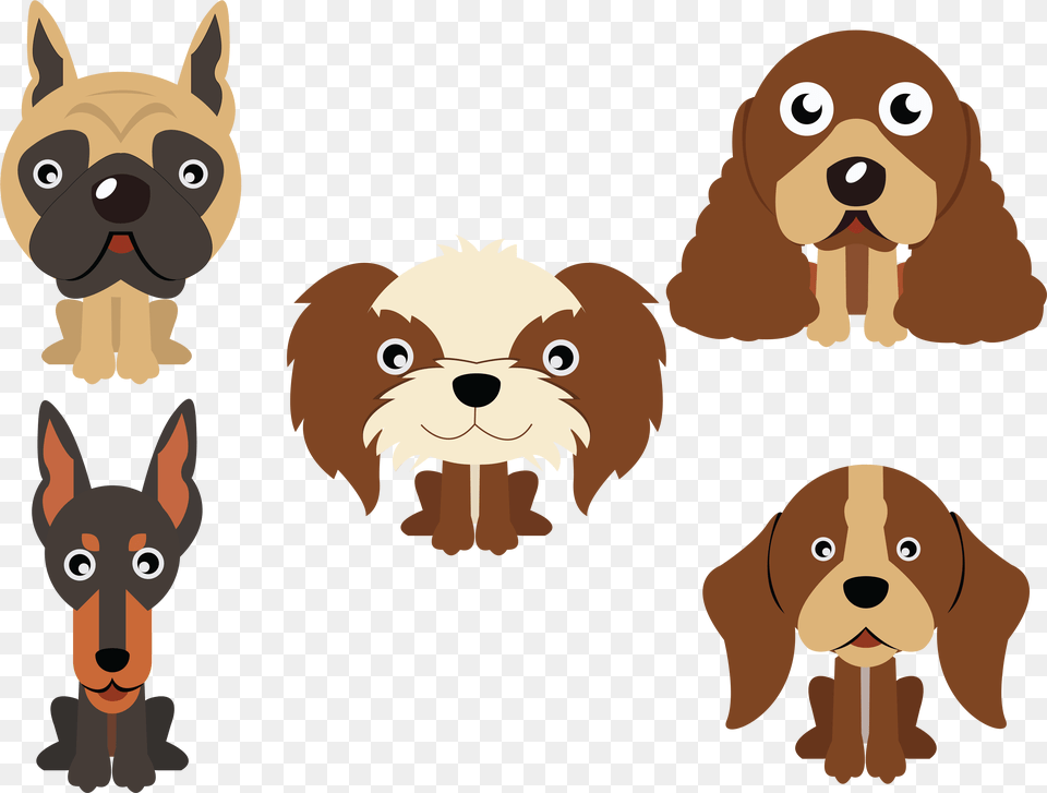 Dog Flat Icon Design Vector Bundle Animal Figure, Bear, Mammal, Wildlife, Canine Free Transparent Png