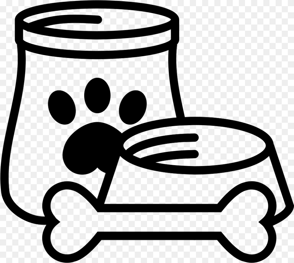 Dog Food And Bone Dog Food Icon, Stencil, Smoke Pipe Free Png Download