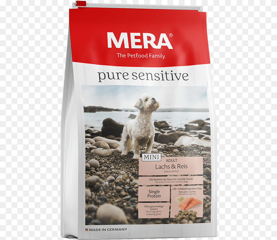 Dog Food Mera Pure Sensitive Mini Salmon Amp Rice For Mera Dog Food Malaysia, Advertisement, Poster, Animal, Canine Png