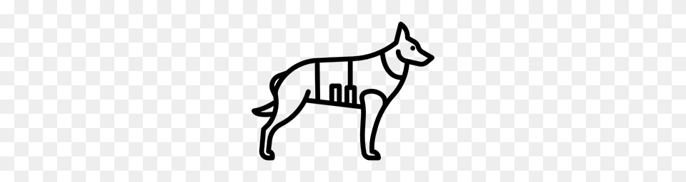 Dog German Shepherd Pet Police Dog Animals Icon, Gray Free Png Download