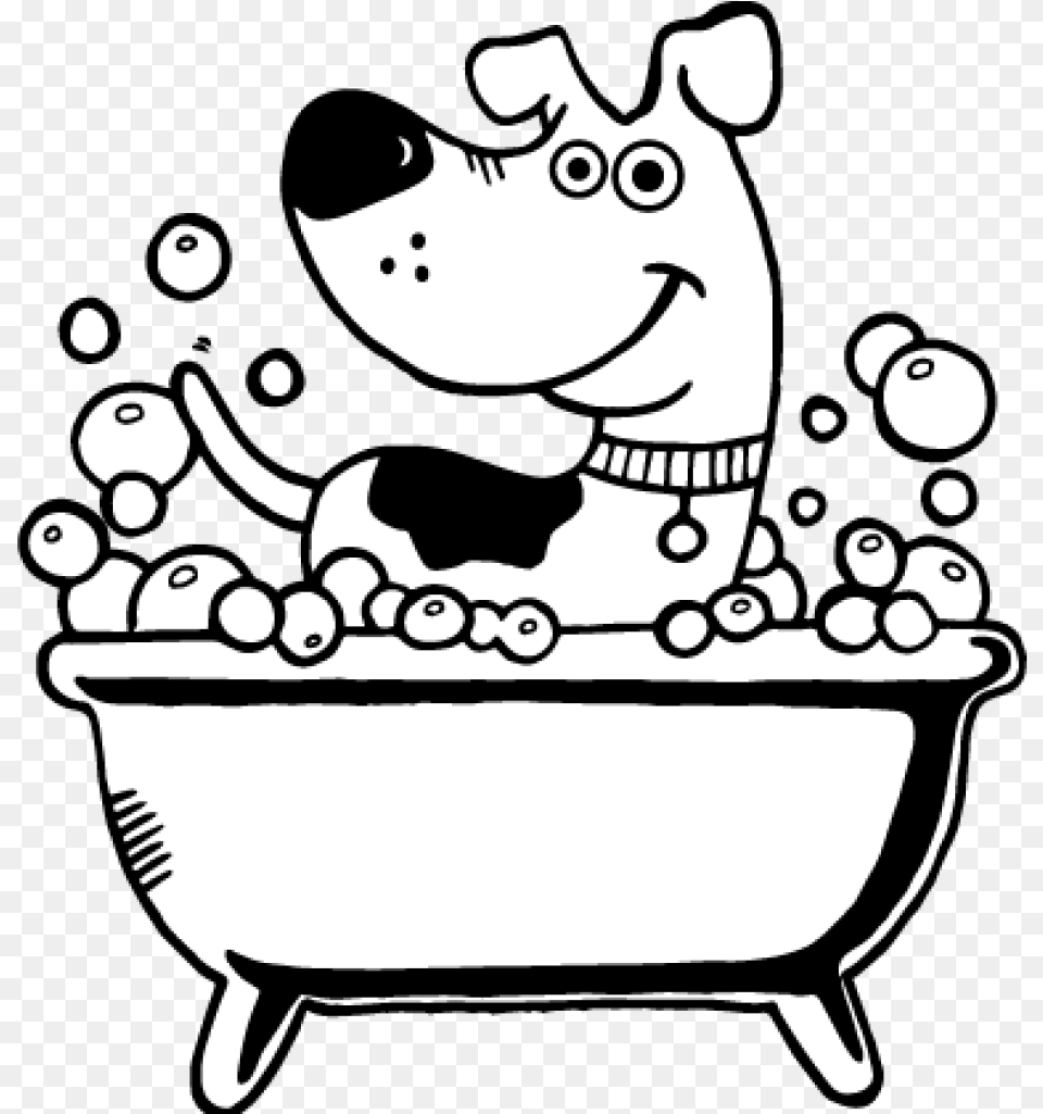 Dog Grooming Clipart Collection Of Grooming Clipart, Bathing, Bathtub, Person, Stencil Free Png
