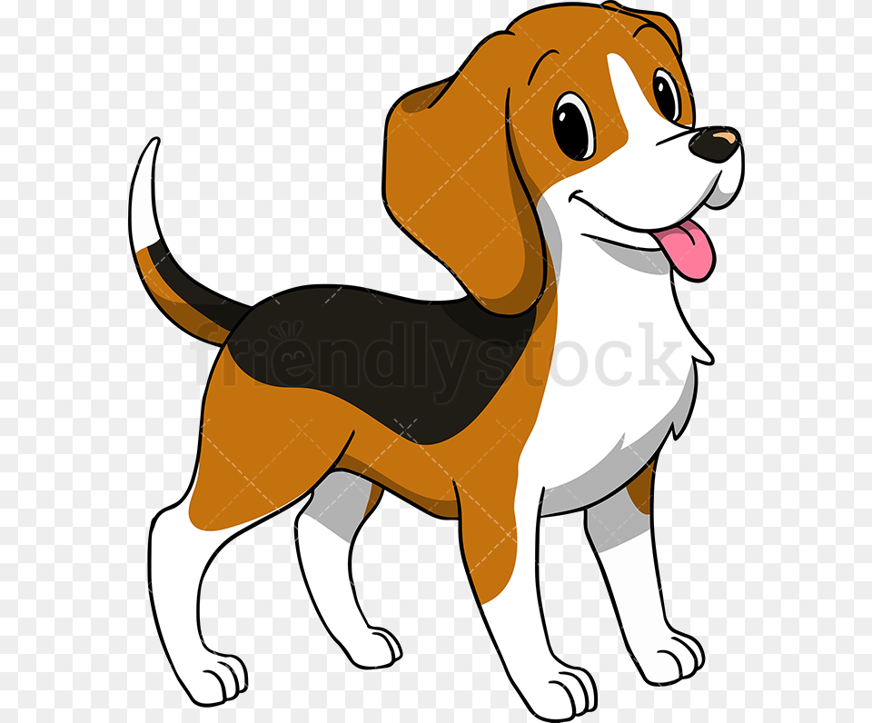 Dog Happy Beagle Wagging Its Tail With Tongue Hanging Clipart Of Dog, Animal, Canine, Hound, Mammal Png