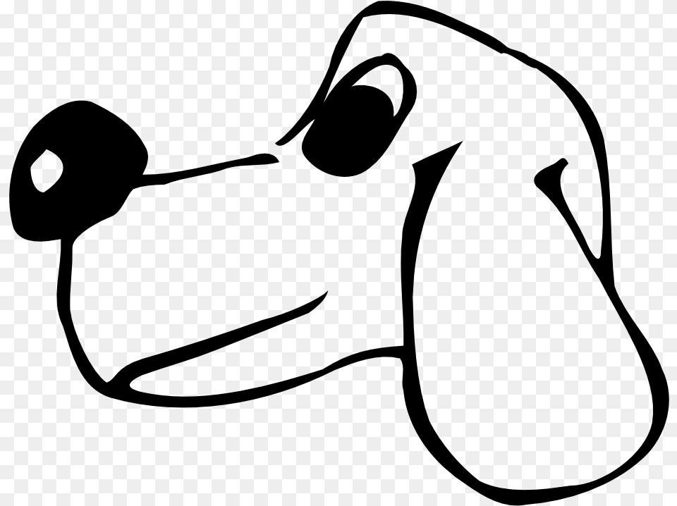 Dog Head Cartoon Dog Head, Gray Png Image