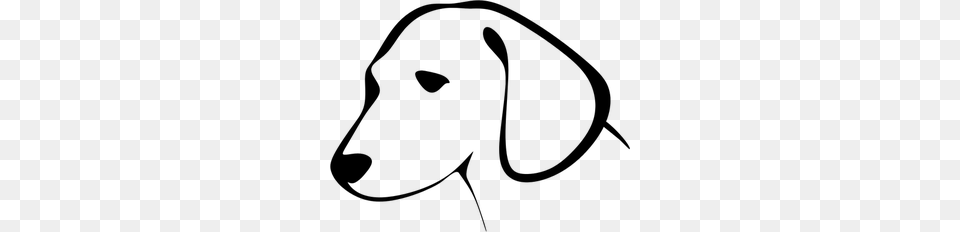 Dog Head Silhouette Clip Art, Gray Free Png Download