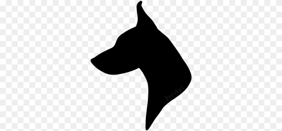 Dog Head Silhouette Dog Head Silhouette, Gray Png Image