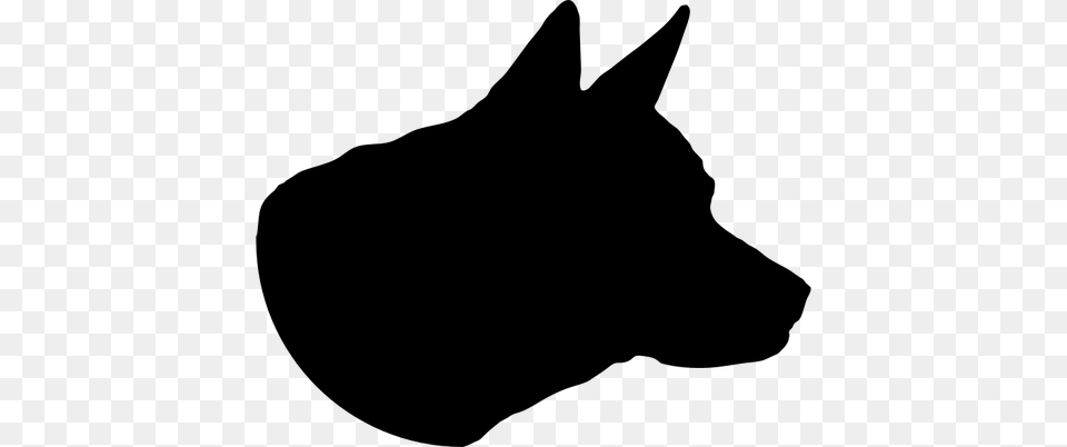 Dog Head Silhouette Dog Head Silhouette, Gray Free Png