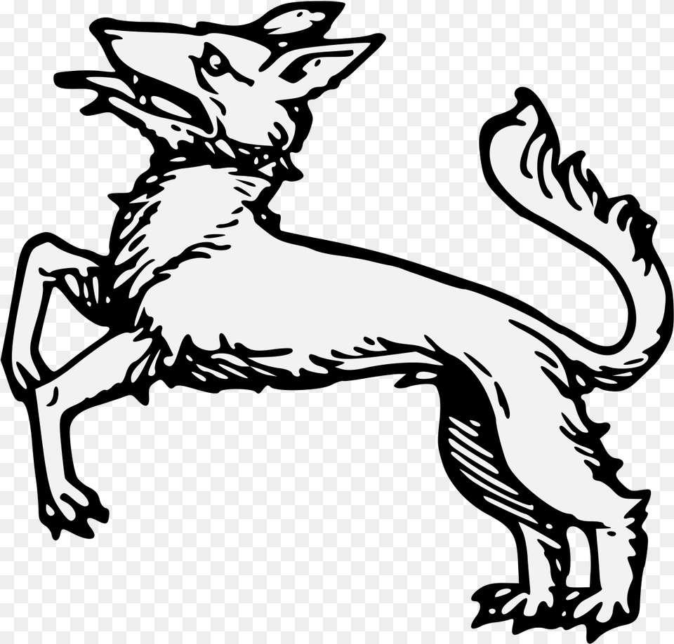 Dog Heraldry, Stencil, Person, Animal, Coyote Free Png Download
