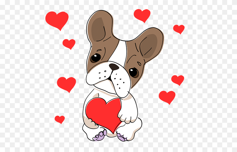 Dog Holding A Heart Easy Dog Drawing, Animal, Mammal, Pet, Canine Free Transparent Png