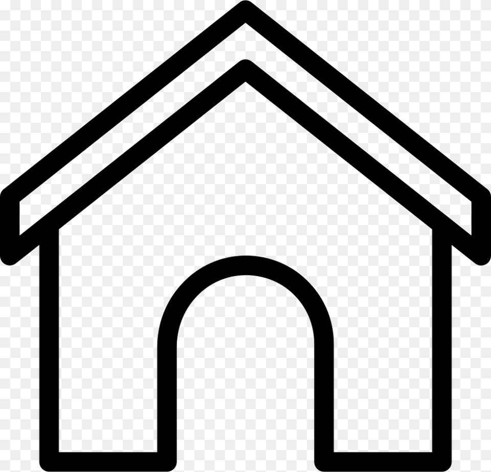 Dog House Doghouse Clip Art Black And White, Dog House Free Transparent Png