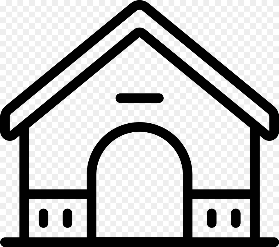 Dog House Icon Iot Home Icon, Gray Free Png