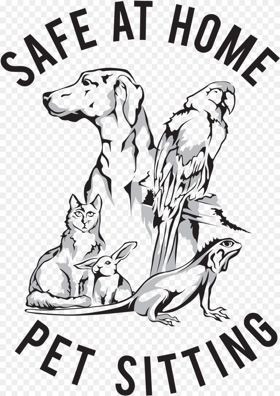 Dog House Sitting Clipart Shane39s Tree, Stencil, Adult, Person, Logo Png Image
